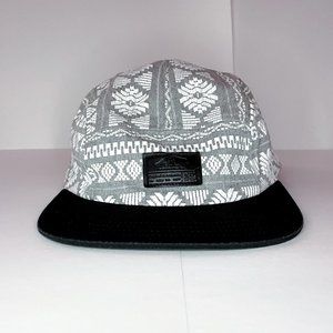 Vans 5 Panel Tribal Print Hat Gray and White